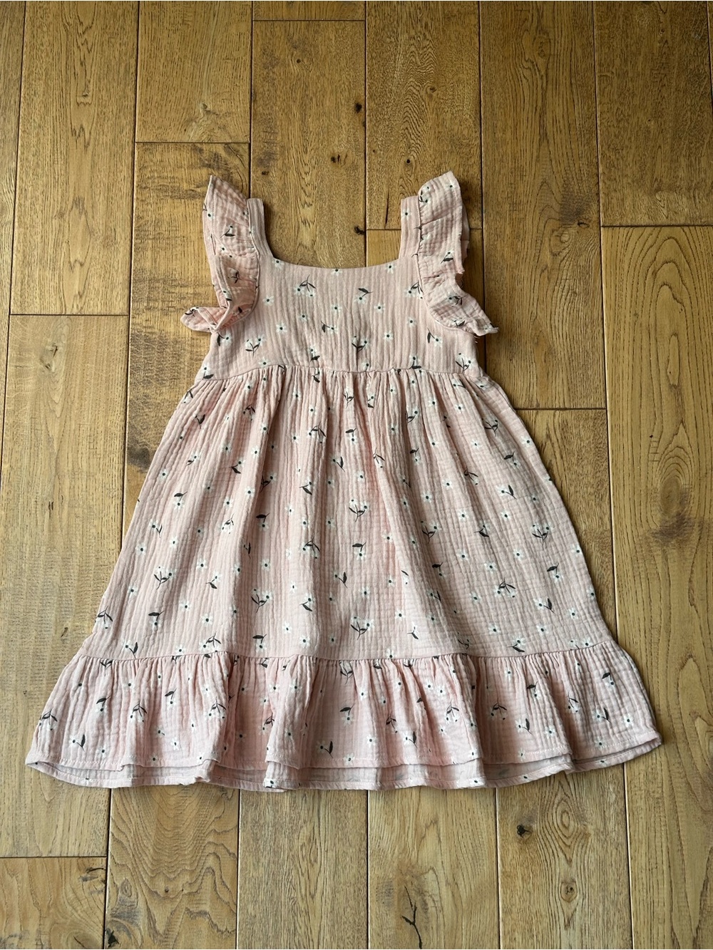 NEW Rabbit + Bear Organic Pink Ruffle Dress size 4